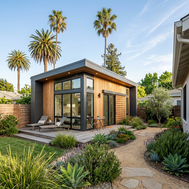 Modern ADU modular home built with light gauge steel frame