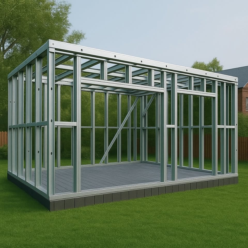 Galvanized steel frame (walls and roof)